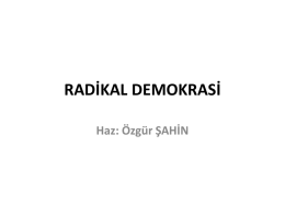 Laclau Mouffe Ozgur Sahin Radikal Demokrasi