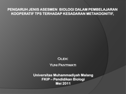 prinsip penilaian autentik - Universitas Muhammadiyah Malang