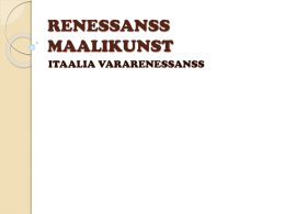 RENESSANSS MAALIKUNST