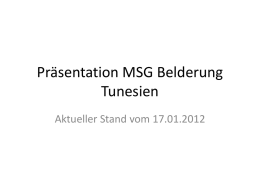 Präsentation MSG Belderung Tunesien