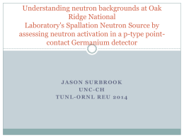 Understanding neutron backgrounds at Oak Ridge National