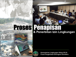 Materi Penapisan KPA Aceh - Pusat Pengelolaan Ekoregion Sumatera