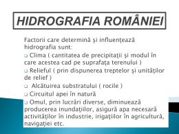 HIDROGRAFIA ROMÂNIEI