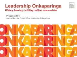 Leadership Onkaparinga - Adult Learning Australia