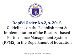 RPMS Powerpoint - Department of Education Division of Bataan
