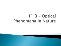 11.3 - Optical Phenomena in Nature