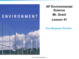 APES Lesson 41 - Free Response Practice - science-b