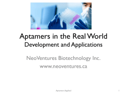 Aptamers is the real world: problems and opportunities