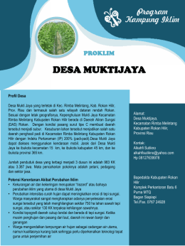 Factsheet Desa Mukti.. - Kementerian Lingkungan Hidup