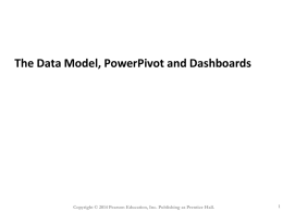 PowerPivot and Dashboards