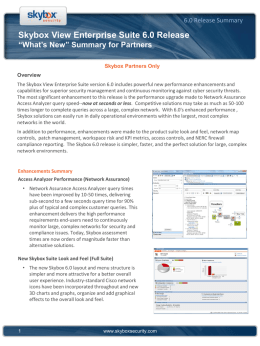 Skybox View Enterprise Suite 6.0 Release