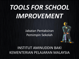 Kuliah Tool for school Improvement