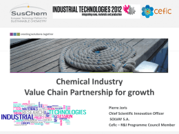 Chemical industry – value chain partnership for growth
