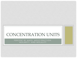 Concentration Units
