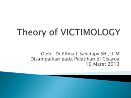 Theory of VICTIMOLOGY