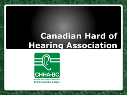 Visor Card - Canadian Hard of Hearing Association