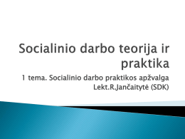 Socialinio darbo teorija ir praktika