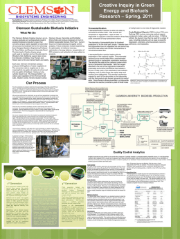 FOCI[3] - Clemson Sustainable Biofuels