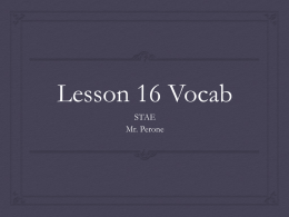 Lesson 16 Vocab - Mr. Perone`s Rockin` Math Site