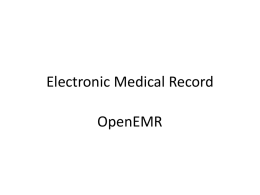 Electronic Medical Record (OpenEMR) - MCST-CS