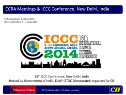 Taj Mahal, Agra - 15th ICCC conference