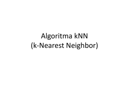 Algoritma kNN (k-Nearest Neighbor)