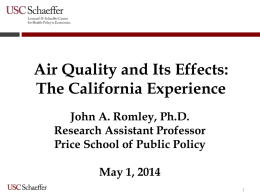 Air Quality and Health – Making the Connection – John Romley