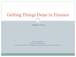 Getting Things Done in Finance - Community | Pepperdine University