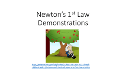 Newton`s 1st Law Demos