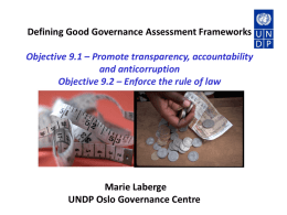 Rule of law - Governance Assessment Portal