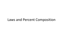 Laws and Percent Composition