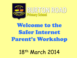 Parents Workshop (Internet Safety)