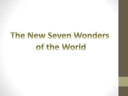 The New Seven Wonders of the World 2