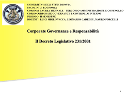 Corporate Governance e Responsabilità_DLgs231_2013