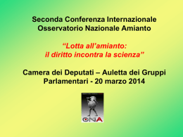 - Osservatorio Nazionale Amianto