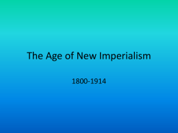 The Age of New Imperialism