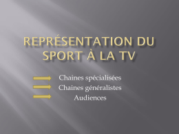 Représentation du sport à la tv