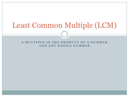 Least Common Multiple (LCM)