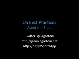 iOS Best Practices