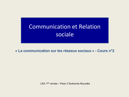 Cours 2-Communication et relation sociale