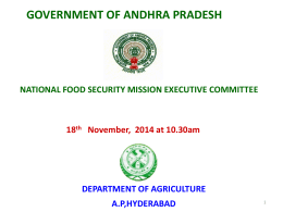 Andhra Pradesh - National Food Security Mission