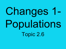 Population Changes