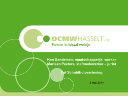 WS 22 OCMW-Hasselt - budgetbegeleiding