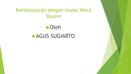 Sekenario Pembelajaran Menggunakan Model Word Square