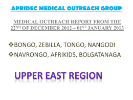 bongo district hospital surgeries performed in december 2012