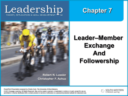Leader&ndash;Follower Perceptions and Self