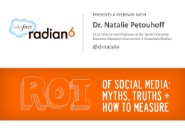 SocialMedia ROI _Dr Natalie Webinar_Radian6