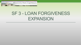 An Evaluation of Minnesota`s Loan Forgiveness