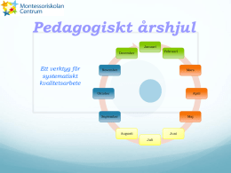 Förskolans planering- ”Pedagogisk utvecklingstid”