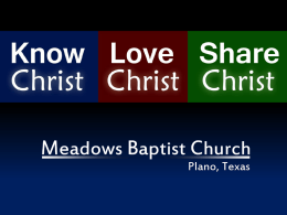 Implementation Teams - Meadows Baptist Church